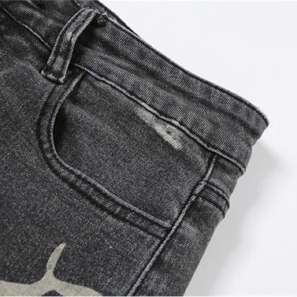 Paint Splash Ripped Jeans (S) - Picture 3 of 5